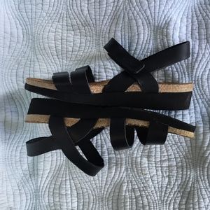 Naot Kayla Wedge Matte Leather Sandals